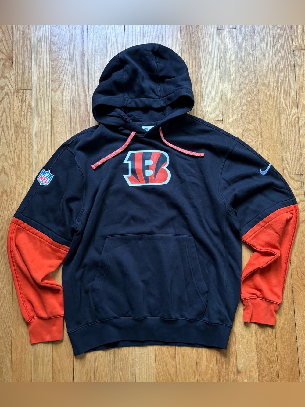 Cincinnati Bengals Nike Onfield Men’s Hoodie Sweatshirt Medium Black Orange
